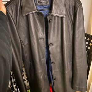 Tahari oversized genuine leather jacket